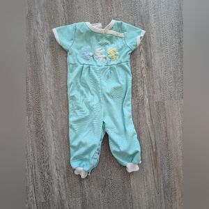 Adorable Baby Blue Onesie with Animal Patches